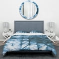 thumbnail image 2 of Designart 'Indigo watercolor geometrical III' Geometric Duvet Cover Set, 2 of 4