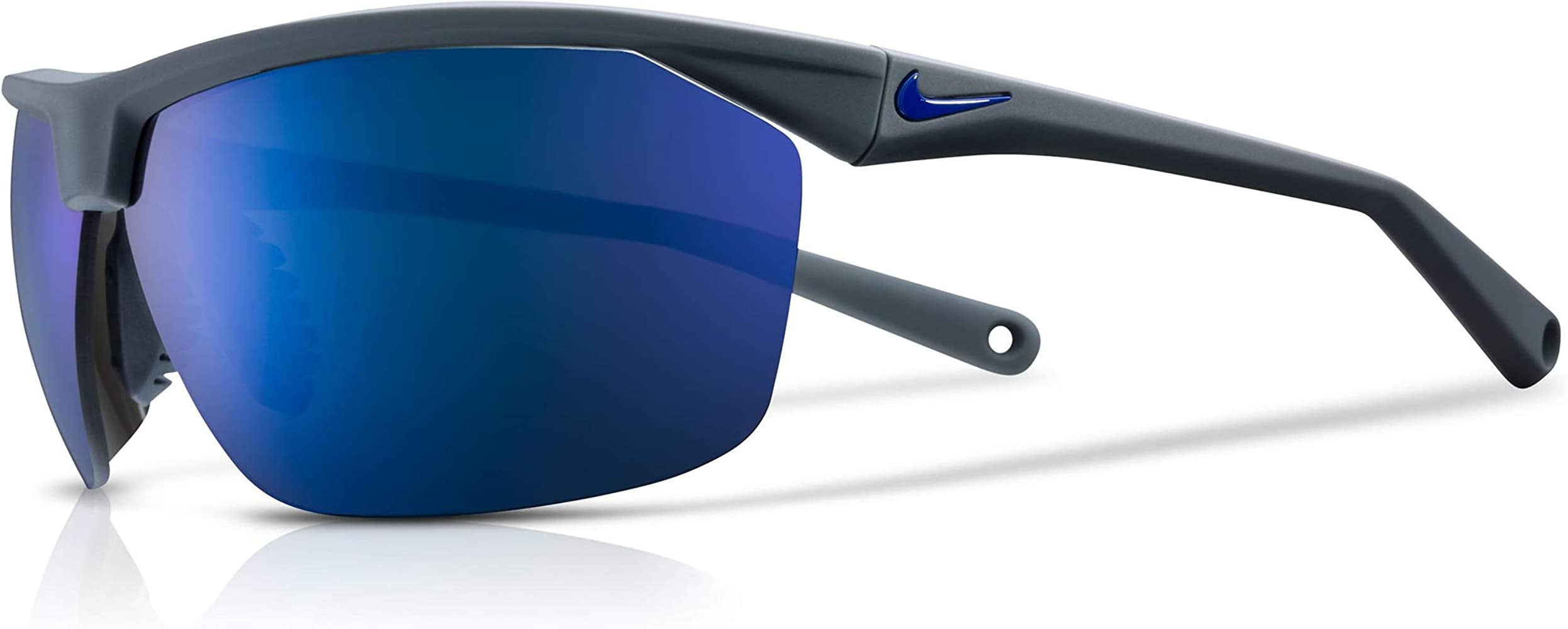 Nike Tailwind12 Men's Dark Gray Semi-Rimless Sunglasses w/ Flying Lens - Italy
