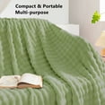 thumbnail image 6 of Striped Fleece Blanket, 39 x 59 In, with Stylish & Thick Design, Made of Fleece for Couch & Bed, Cozy, Warm, Insulated, 6 of 7