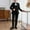 Black, variant on Childrens Formal Wear Long Sleeve Suit Set with Vest and Trousers for Kids Boys and Girls Pageant Birthday Wedding Party Outfit Holiday Ceremony Attire(Khaki,3 Years)