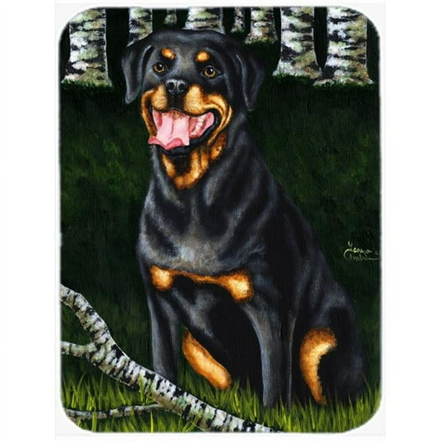 Carolines Treasures AMB1388LCB Backwoods Compagnon Rottweiler Verre Grande Planche à Découper