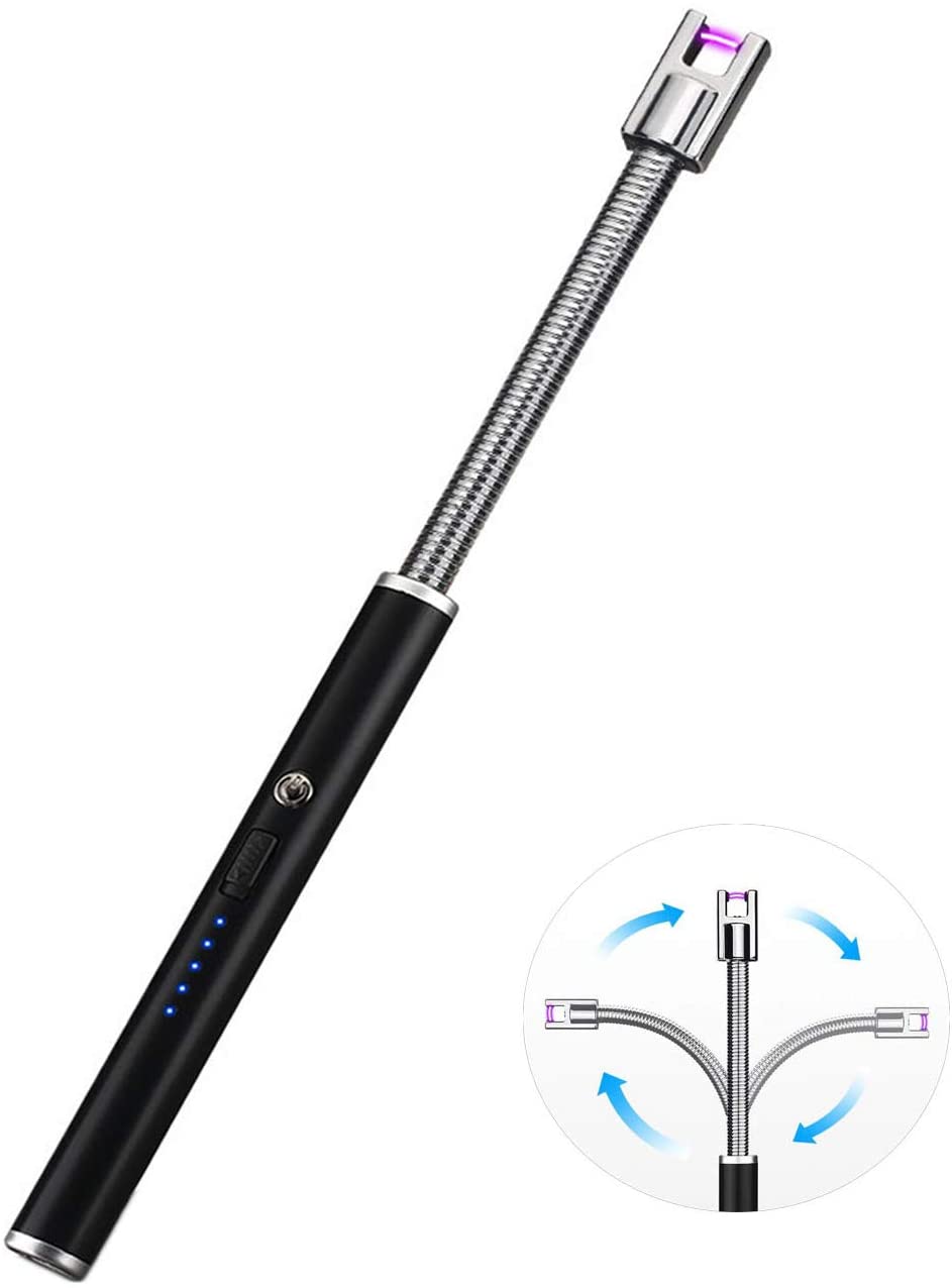 Candle Lighter, Electric Arc Lighter USB Rechargeable Lighter with 360