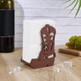 thumbnail image 4 of Servilletero de madera estilo vaquero del oeste, dispensador de servilletas rústico, soporte de papel de pie para cocina, restaurante, casa de campo, fiesta, 3,92×2,68×5,67 pulgadas, 4 of 5