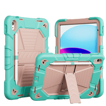 SZPSGC Kids Friendly iPad Case for iPad (A16) 11th Generation 11 Inch (2025), iPad 10th Generation 10.9 Inch (2022), Fully-Body Rugged Heavy Duty Shockproof Protective Case with Kickstand,Green