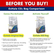 ExHale XL Self Activated 6 Month 288 Cubic Foot Gardening CO2 Grow Bag
