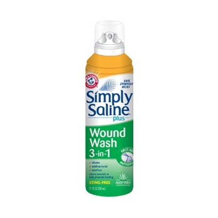 Arm & Hammer Simply Saline 3-in-1 Wound Care, 7.1 Ounces each (Value Pack of 2)