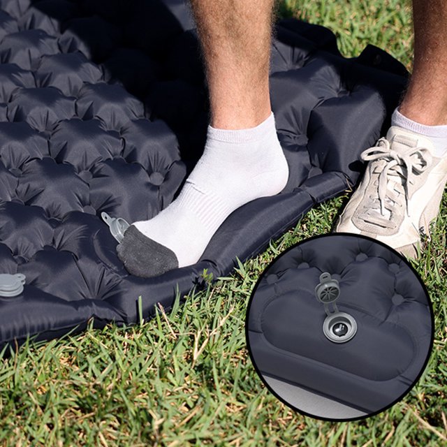 Colchones De Aire Colchones de aire inflables TPU Cama de camping para dormir para jardín (azul marino) Tmvgtek Para Estrenar
