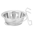 thumbnail image 2 of Cuenco colgante de acero inoxidable para perros y gatos, olla duradera para comida y agua, colgante en jaula con soporte fijo, 2 of 5