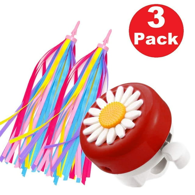 Set de campanas y serpentinas para bicicleta para niños de kortes Red White
