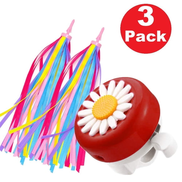 Set de campanas y serpentinas para bicicleta para niños de kortes Red White
