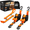 Orange, variant on JACO Retractable Ratchet Straps - 1" x 15 ft (1,760 lbs Break Strength) | Auto Self Retracting Cargo Tie Down Strap Set