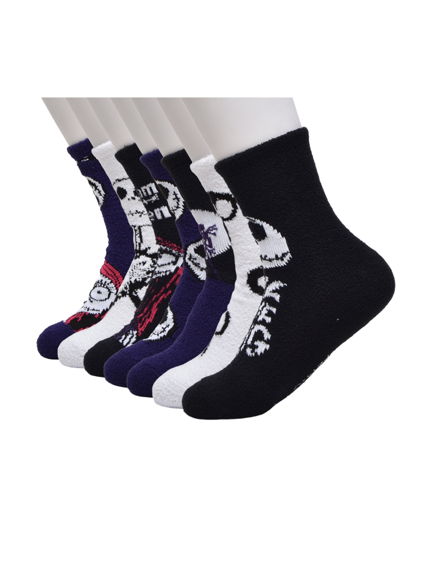 Disney NBC Womens 7-Pack Box Set Low Cut Cozy Socks, Shoe Size 4-10