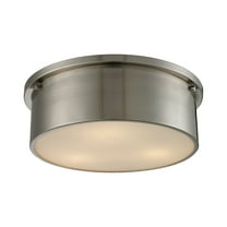 Elk Home 14-Inch Wide Simpson Flush Mount, Modern, Brushed Nickel