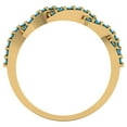 thumbnail image 5 of 0.495 ctw Wedding Band for Women - 18K yellow Gold Simulated Turquoise Stackable Eternity Ring, 5 of 6