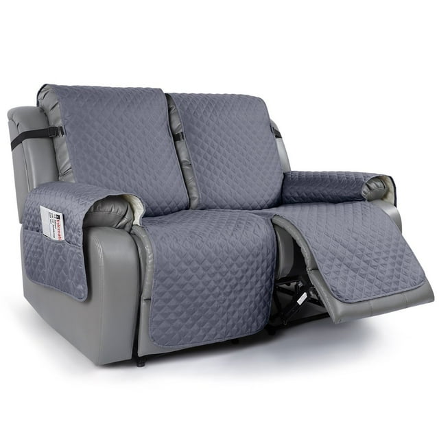 JUNWELL Housse de Causeuse Inclinable, Housse de Sofa Inclinable Lavable, Protège-Meubles pour Chiens de Compagnie, Gris Bleuâtre