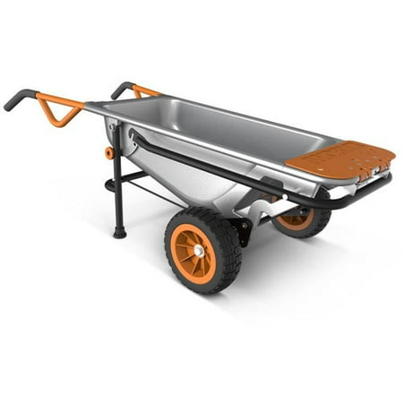 WORX WG050 Aerocart 8-in-1 Wheelbarrow / Yard Cart / (Best Garden Cart Wheelbarrow)