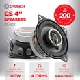 thumbnail image 2 of Parlantes para Auto Crunch CS4CX Coaxiales de Rango Completo 10 cm Negro, 2 of 5