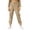 Khaki, variant on Girls Capri Pants Summer Trendy Linen Cropped Trouser with Pockets Beach Casual Cruise Fashion Capris Clothes