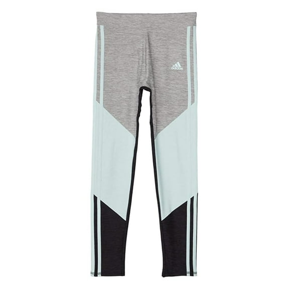 Adidas Little Girls & Girls Tricolor Three-Stripe Leggings, Black/Green