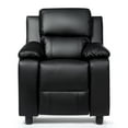 thumbnail image 4 of Costway PU Leather Kids Recliner with Armrest & Headrest Lounge Black, 4 of 10