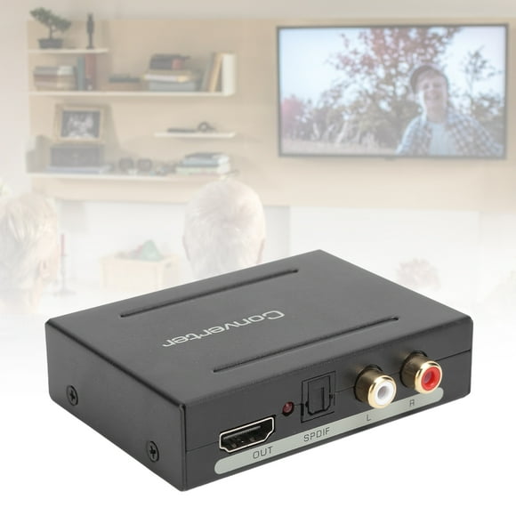 Convertidor de Extractor de Audio ANGGREK Interfaz Multimedia de Alta Definición A Audio SPDIF R/L Negro