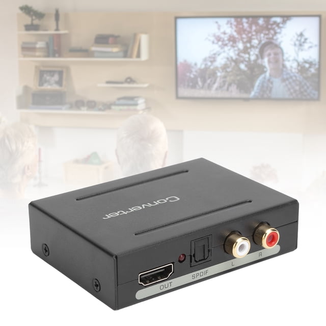 Convertidor de Extractor de Audio ANGGREK Interfaz Multimedia de Alta Definición A Audio SPDIF R/L Negro