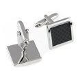 thumbnail image 4 of Gemelos de latón para hombre Perfecl Rectangular acabado pulido, 4 of 7