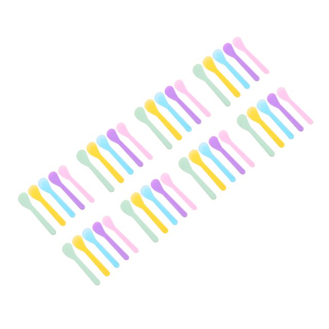 Espátula de cuchara cosmética, 50 piezas de espátula cosmética desechable, espátula cosmética desechable, espátula de punta esmerilada para maquillaje, acabado de lujo