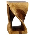 thumbnail image 3 of Home Square 20x12" Traditional Wood Twist End Table in Walnut - Set of 2, 3 of 9