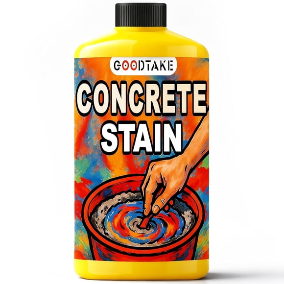 GOODTAKE Yellow Liquid Cement Color 3.5 oz (100ml), Super-Concentrated Odorless Non-Toxic Dye Colorant for Concrete, Mortar, Grout & Gypsum