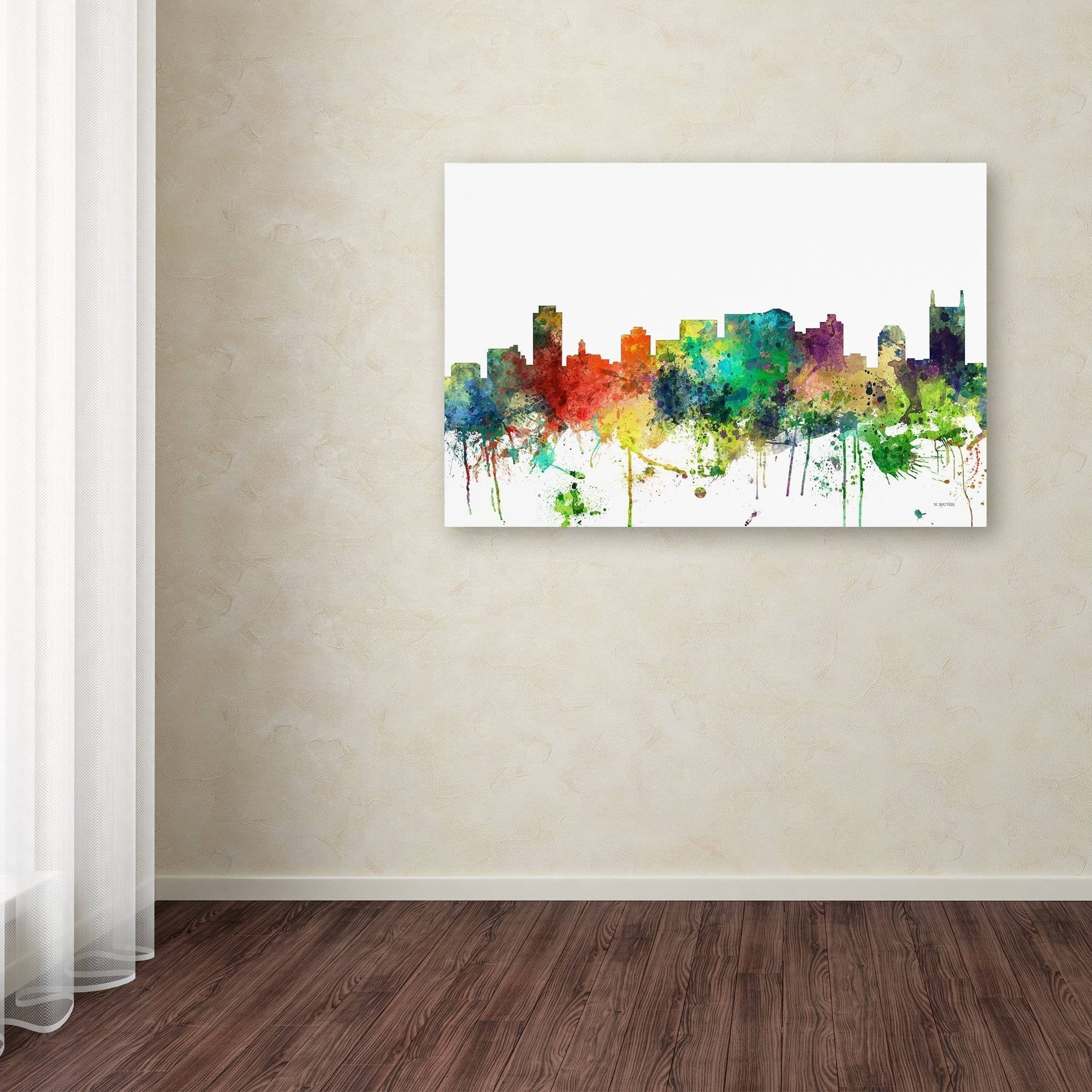 Trademark Fine Art "Nashville Tennessee Skyline SP" Canvas Art by Marlene Watson