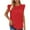 Red, variant on Samickarr Womens Tank Tops Solid Color Round Neck Hollow-out Splicing Sleeveless Ruffled Casual Loose Top Camisole
