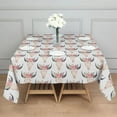 thumbnail image 3 of White Buffalo Skull Flower Pattern Square Tablecloth,Waterproof Square Table Cover,Wipeable Spillproof Washable Table Cover for Home Kitchen Party Decor 42"X42"(107x107cm), 3 of 6