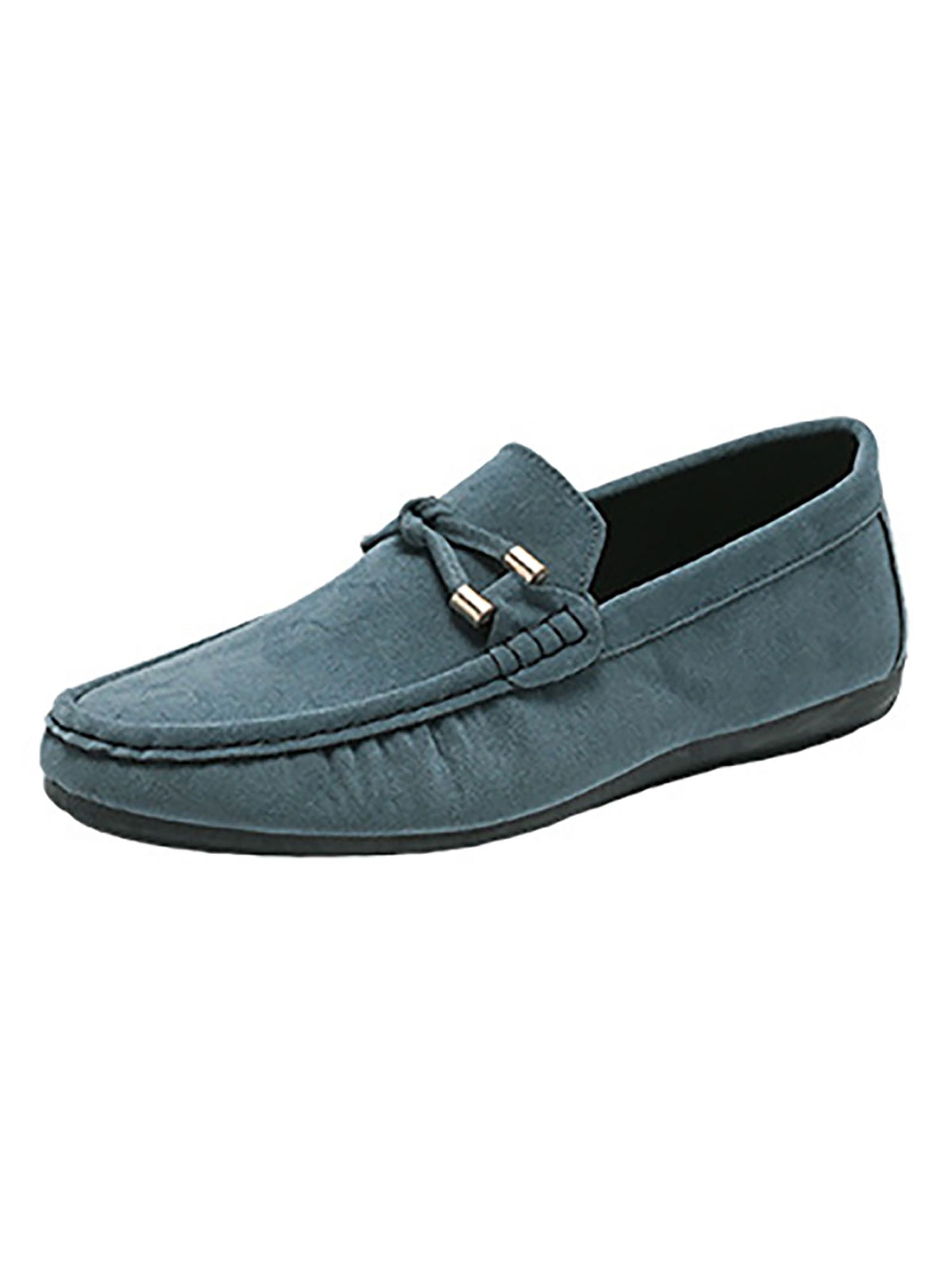 Bellella Mens Shoe Round Toe Flats Slip On Walking Shoes Moccasins Daily Driving Loafers Blue 8 - Walmart.com