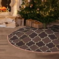 thumbnail image 6 of Daiia Brown Gold Grid Drawing Merry Christmas Tree Skirt , Xmas Large Lace-up Tree Skirt, Santa Snowflakes Rustic Home Decorations New Year Party Farmhouse Decor-36", 6 of 7