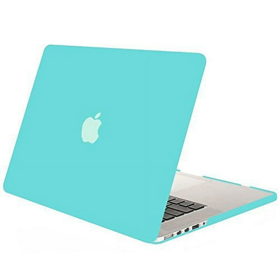 Mosiso MacBook Case Pro 15 inch with Retina Display (No CD-ROM Drive), Ultra Slim Soft-Touch Plastic See Through Hard Shell Snap On Cover for Retina 15.4"(Model: A1398), Turquoise-1