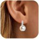 thumbnail image 1 of Aretes Perlas Mujer, Arracadas de Plata 925, Perla, Aretes De Perlas Clásico Totalmente De Plata, Aretes de Novia para Boda, Pendientes de Perlas, 1 of 4