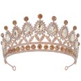 thumbnail image 1 of BRIGHTFUFU Corona de diamantes de imitación, Tiara, corona de cumpleaños, tocado de novia, accesorio de vestido de novia para actuación de baile, 1 of 8