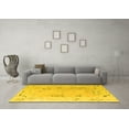 thumbnail image 3 of Ahgly Company Indoor Square Abstract Yellow Modern Area Rugs, 3' Square, 3 of 4