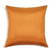 Aiking Home Solid Faux Silk Euro Sham / Pillow Cover 26 by 26 - Orange