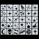 thumbnail image 5 of Plantillas de pintura de estrellas, luna y nubes de 3x3 pulgadas, paquete de 60 plantillas reutilizables, blanco, 5 of 7