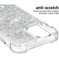 thumbnail image 4 of Compatible with iPhone 13 Mini Case Glitter Luxury Cute Love Liquid Quicksand Clear Soft TPU Girls Women Stylish Bumper Shockproof Protective Case for iPhone 13 Mini 5.4 inch Sliver YB, 4 of 12