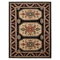 thumbnail image 2 of Rugsotic Carpets Hand Knotted Afghan, Oriental Silk And Wool Area Rug, Black,Cream, 9'x12', 2 of 5