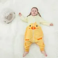 thumbnail image 5 of Saco de dormir para bebé con pies, saco de dormir con mangas largas 1-6 años amarillo L, 5 of 5