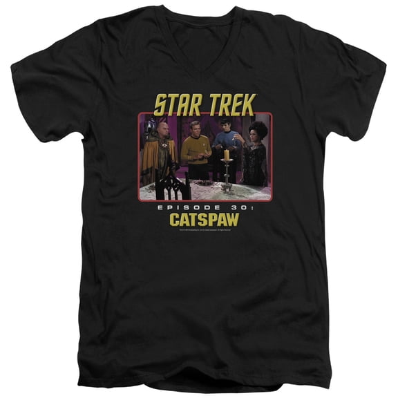 Star Trek Original - Cats Paw - Slim Fit V Neck Shirt - X-Large
