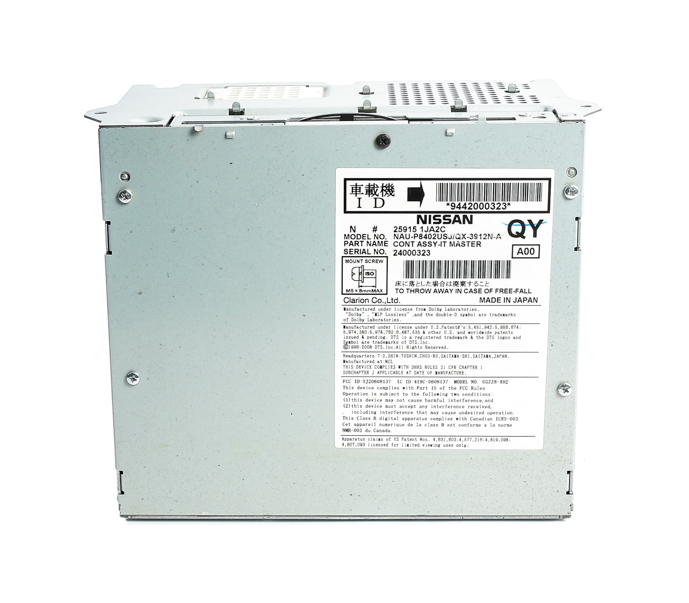 Restored 2012-13 Nissan Infinity Original AM FM Single CD