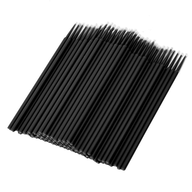 Pisos de algodón de nylon Portátil Boblable Ceja Joyería Limpieza Pegatos Salón de la oficina Oficina Tool Accesorios Negro 100 Piezas Inevent CE001511-01