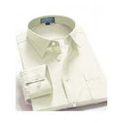 Men Dress Shirt Regular Fit Oxford Solid Color