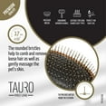 thumbnail image 4 of Tauro Pro Line Wooden Dog & Cat Brush with Rounded Tip Pins for Gentle Massage, Deshedding & Detangling Tool, Oval Flexible Cushion, Medium (M), 4 of 6