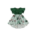 thumbnail image 1 of goowrom Fille?S Noël Impression Couture Manches Courtes Romper Ou Robe, 1 of 8